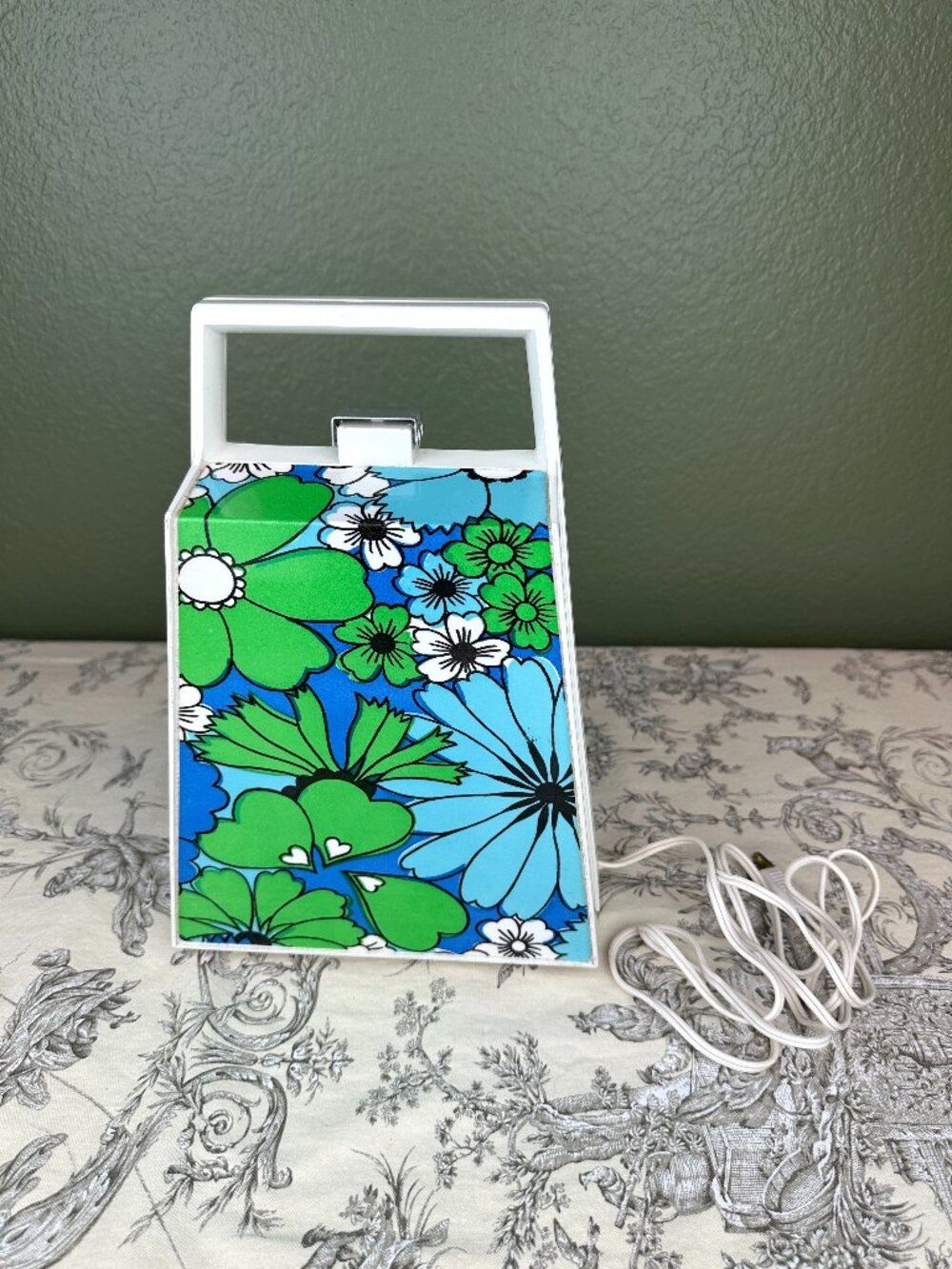 Vintage 60s Lady Remington Electric Curler Set Hard Floral Case